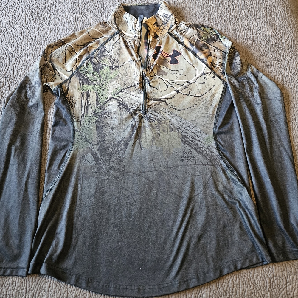 Under Armour Woodland Camo Zip-Up Shirt